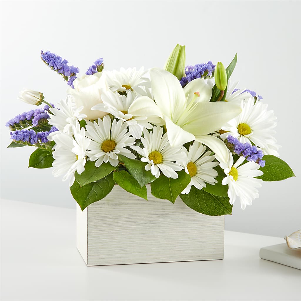 Beyond Blue Box Bouquet – C & D FLORAL LTD, Pincher Creek AB