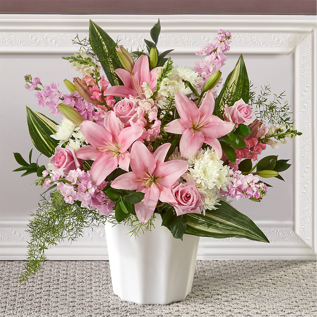 Simply Serene Floor Basket – C & D FLORAL LTD, Pincher Creek AB