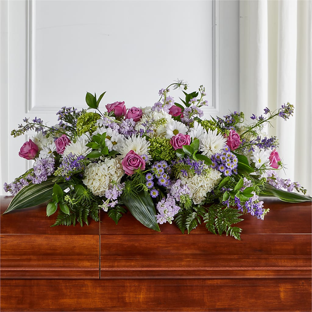 Meadows of Serenity Casket Spray – C & D FLORAL LTD, Pincher Creek AB