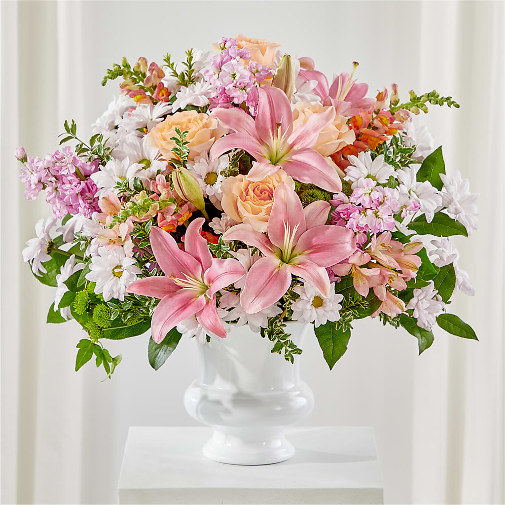 Heartfelt Gesture Urn Arrangement – C & D FLORAL LTD, Pincher Creek AB