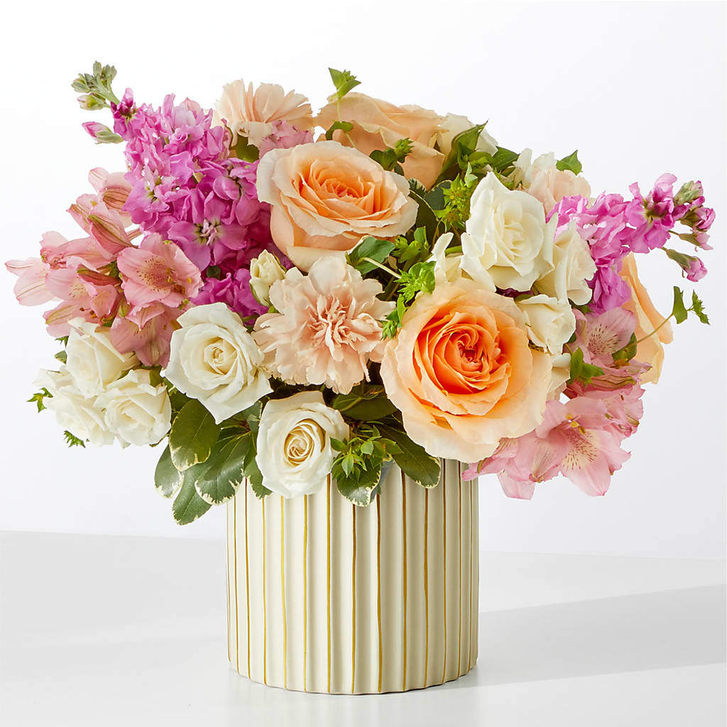 Paradise Bouquet with Ivory Vase – C & D FLORAL LTD, Pincher Creek AB