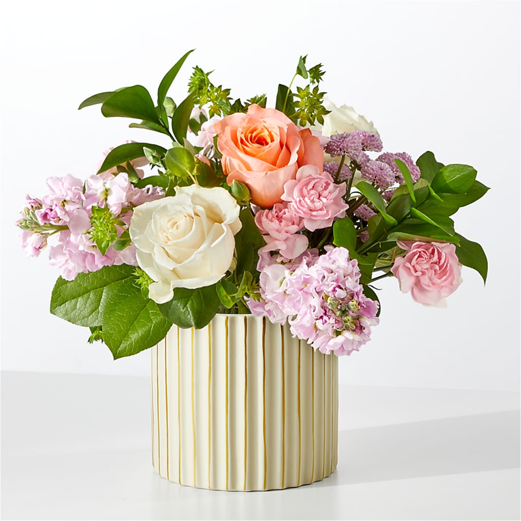 French Market Bouquet with Ivory Vase – C & D FLORAL LTD, Pincher Creek AB
