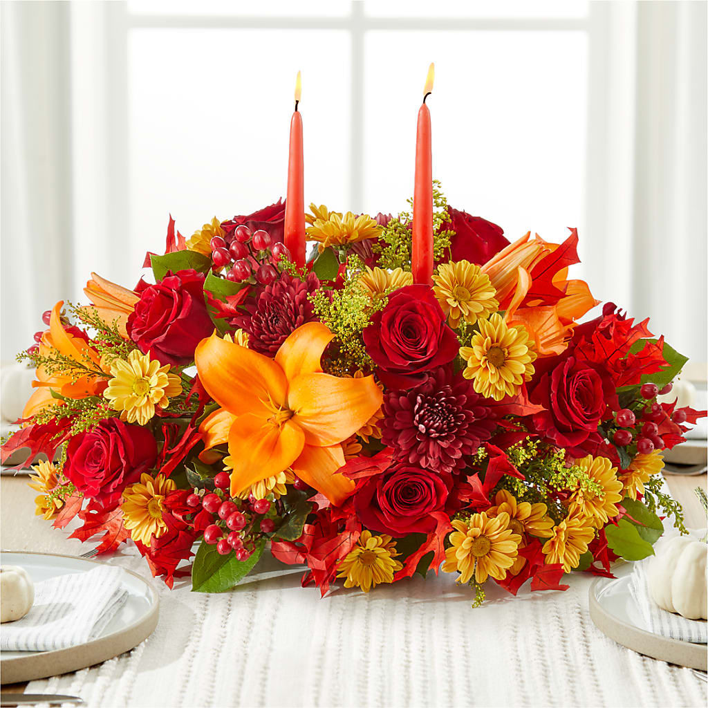 Autumn's Embrace Centerpiece – C & D FLORAL LTD, Pincher Creek AB