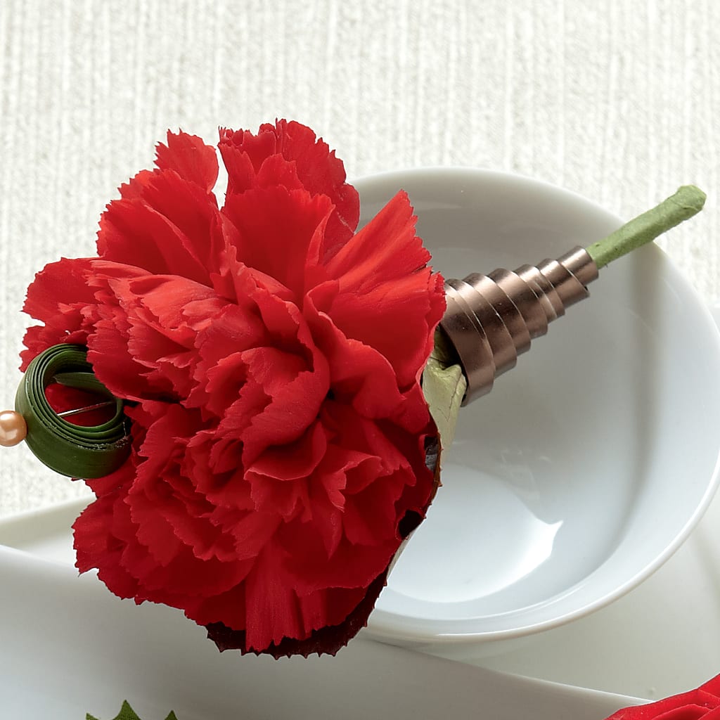 Red Carnation Boutonniere – C & D FLORAL LTD, Pincher Creek AB