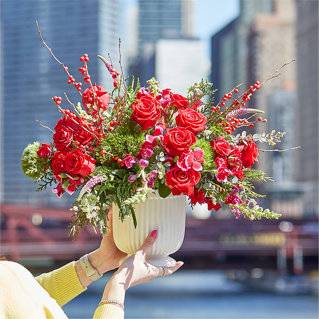 Big Red Bow Bouquet – C & D FLORAL LTD, Pincher Creek AB