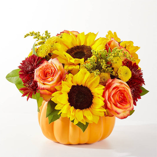 Golden Gourd Pumpkin Bouquet – C & D FLORAL LTD, Pincher Creek AB