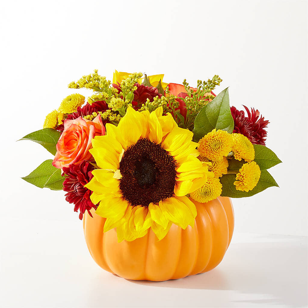 Golden Gourd Pumpkin Bouquet – C & D FLORAL LTD, Pincher Creek AB