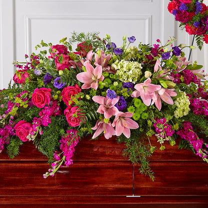 Radiant Tribute Casket Spray – C & D FLORAL LTD, Pincher Creek AB