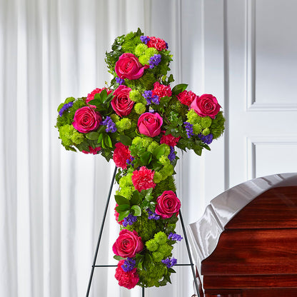 Tribute Rose Floral Cross – C & D FLORAL LTD, Pincher Creek AB
