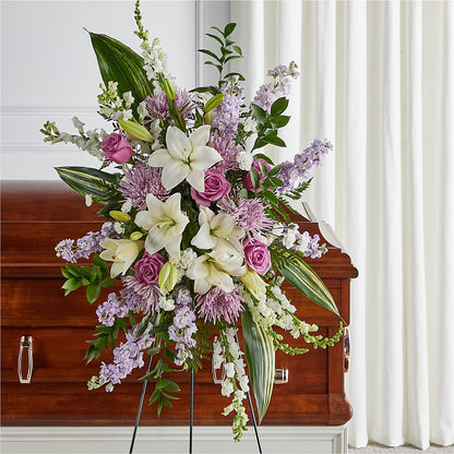Grateful Hearts Standing Spray – C & D FLORAL LTD, Pincher Creek AB