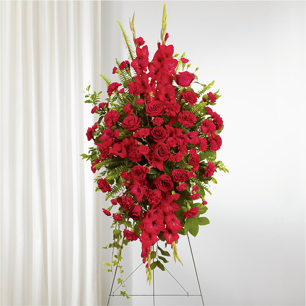 From the Heart Standing Spray – C & D FLORAL LTD, Pincher Creek AB