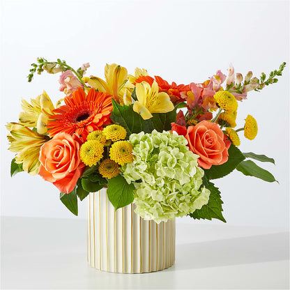 Autumn Sunshine Bouquet with Ivory Vase – C & D FLORAL LTD, Pincher Creek AB