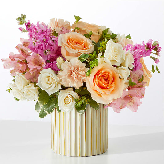 Paradise Bouquet with Ivory Vase – C & D FLORAL LTD, Pincher Creek AB