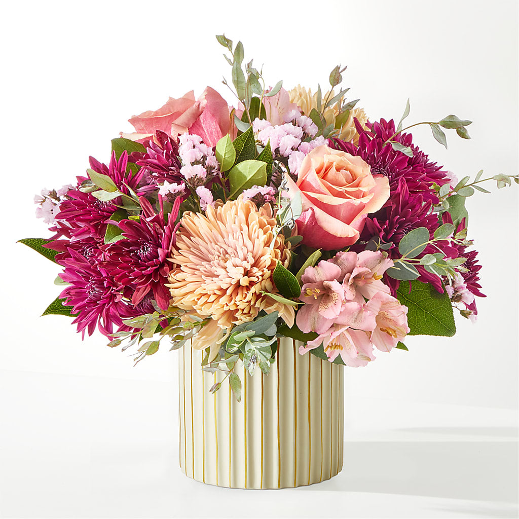 Berry Cobbler Bouquet with Ivory Vase – C & D FLORAL LTD, Pincher Creek AB
