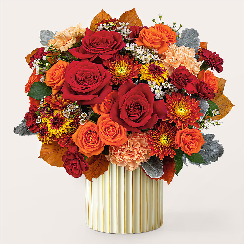 Merlot Bouquet with Ivory Vase – C & D FLORAL LTD, Pincher Creek AB