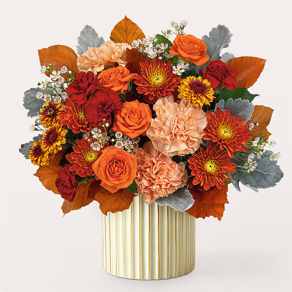 Merlot Bouquet with Ivory Vase – C & D FLORAL LTD, Pincher Creek AB