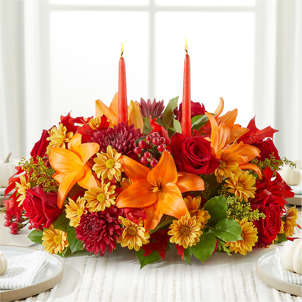 Autumn's Embrace Centerpiece – C & D FLORAL LTD, Pincher Creek AB