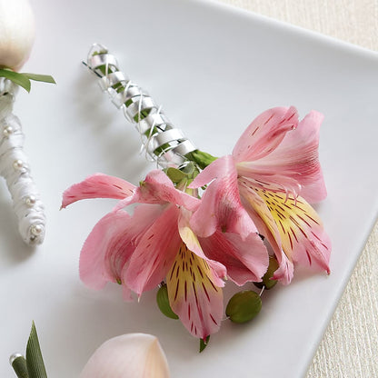 Pink Peruvian Lily Boutonniere – C & D FLORAL LTD, Pincher Creek AB