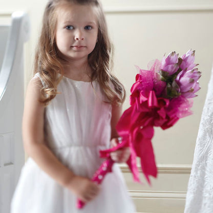 Sparkle Pink Flower Girl Bouquet – C & D FLORAL LTD, Pincher Creek AB