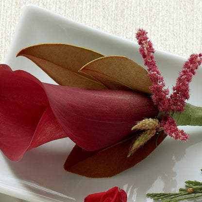 Red Calla Boutonniere – C & D FLORAL LTD, Pincher Creek AB